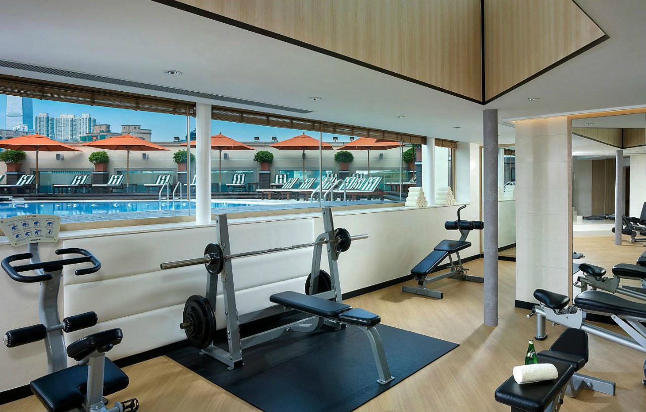 Intercontinental Grand Stanford Hong Kong By Ihg Exterior foto The gym at the hotel